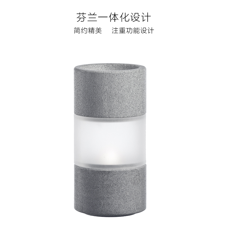 芬兰原产HUKKA滑石摆件装饰烛台 VÄLKKY 灰色