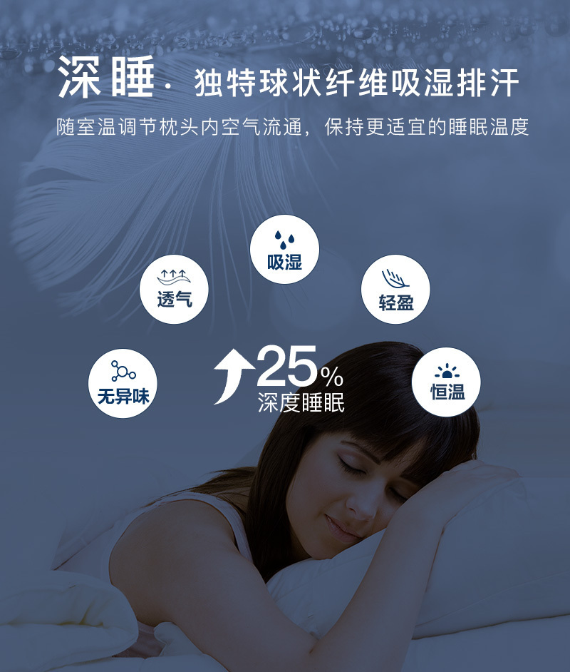 升级版 OBB Royal bed加拿大鹅绒枕头三层枕多瑙Donau系列 白色 48*74cm