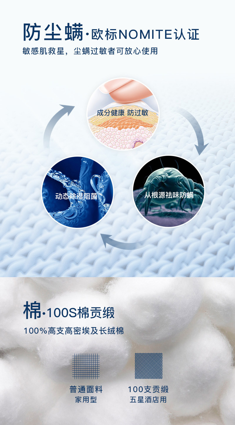 升级版 OBB Royal bed加拿大鹅绒枕头三层枕多瑙Donau系列 白色 48*74cm