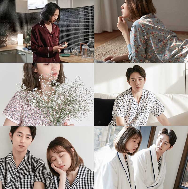 韩国原产JO'S LOUNGE 纯棉家居服休闲服睡衣套装山泽西 米色