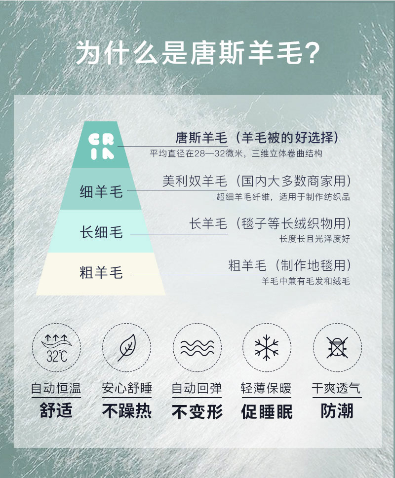 新西兰CRIA 纯羊毛   可水洗空调被200×230cm 白色 200×230cm